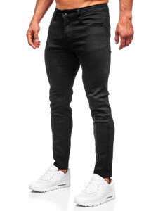 Μαύρα τζιν παντελόνια ανδρικά slim fit Bolf KX576-13A