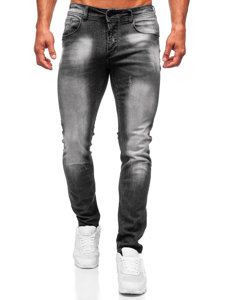 Μαύρα τζιν παντελόνια ανδρικά slim fit Bolf MP0001N