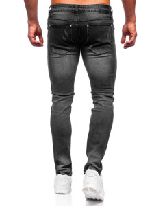 Μαύρα τζιν παντελόνια ανδρικά slim fit Bolf MP0057N