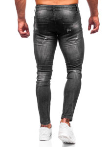 Μαύρα τζιν παντελόνια ανδρικά slim fit Bolf MP005N