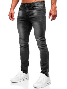 Μαύρα τζιν παντελόνια ανδρικά slim fit Bolf MP0066N