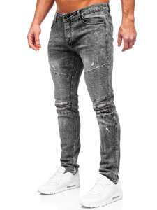 Μαύρα τζιν παντελόνια ανδρικά slim fit Bolf MP0069N