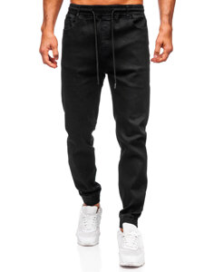 Μαύρα τζιν παντελόνια joggers ανδρικά Bolf 8161