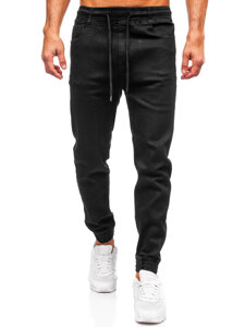 Μαύρα τζιν παντελόνια joggers ανδρικά Bolf 8162