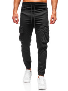 Μαύρα cargo παντελόνια jogger ανδρικά Bolf HSS299