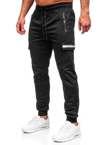 Μαύρα cargo παντελόνια jogger ανδρικά Bolf JX5063