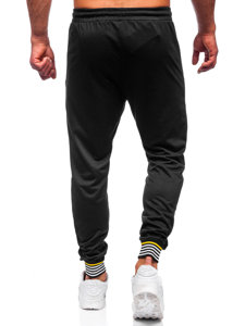 Μαύρα jogger αθλητικά παντελόνια ανδρικά Bolf K10332