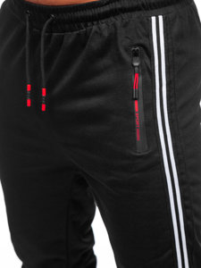 Μαύρα jogger αθλητικά παντελόνια ανδρικά Bolf K10338