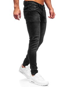 Μαύρο ανδρικά τζιν παντελόνια skinny fit Bolf R923