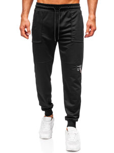 Μαύρο ανδρικό παντελόνι jogger φόρμας Bolf JX6365