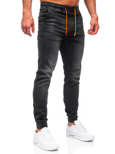 Μαύρο ανδρικό τζιν παντελόνι jogger Bolf R31123W1