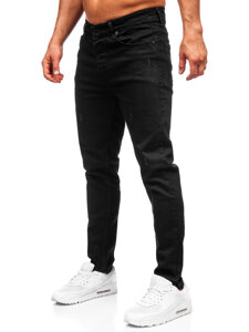 Μαύρο ανδρικό τζιν παντελόνι slim fit Bolf 6495