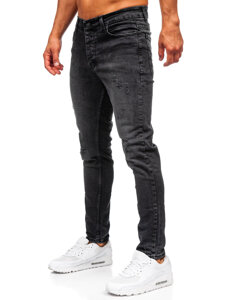 Μαύρο ανδρικό τζιν παντελόνι slim fit Bolf 6498