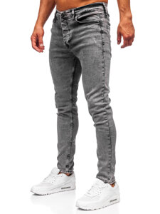 Μαύρο ανδρικό τζιν παντελόνι slim fit Bolf 6512