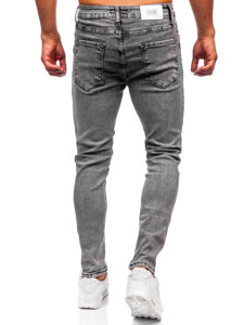 Μαύρο ανδρικό τζιν παντελόνι slim fit Bolf 6512