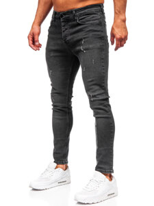 Μαύρο ανδρικό τζιν παντελόνι slim fit Bolf 6513