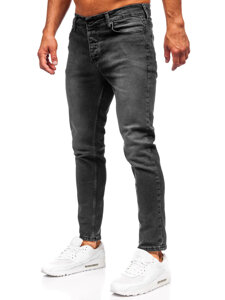 Μαύρο ανδρικό τζιν παντελόνι slim fit Bolf 6523