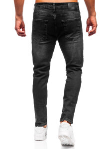 Μαύρο ανδρικό τζιν παντελόνι slim fit Bolf 6530