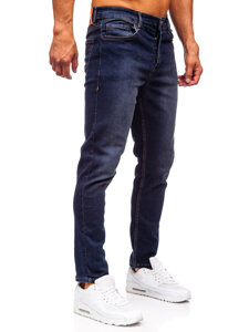 Μαύρο ανδρικό τζιν παντελόνι slim fit Bolf 6576