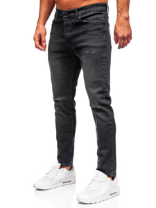 Μαύρο ανδρικό τζιν παντελόνι slim fit Bolf 6645