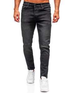 Μαύρο ανδρικό τζιν παντελόνι slim fit Bolf 6645