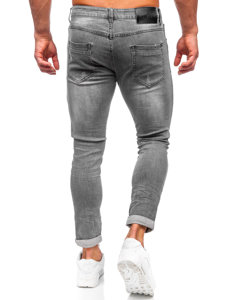 Μαύρο ανδρικό τζιν παντελόνι slim fit Bolf KS2082