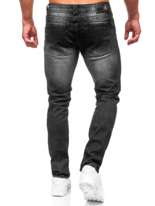 Μαύρο ανδρικό τζιν παντελόνι slim fit Bolf MP0086N