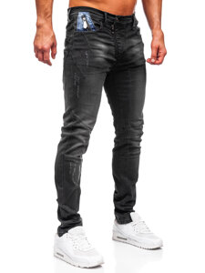 Μαύρο ανδρικό τζιν slim fit Bolf MP0025N