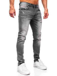 Μαύρο ανδρικό τζιν slim fit Bolf MP0054N