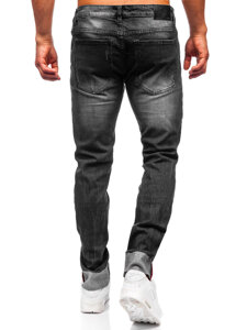 Μαύρο ανδρικό τζιν slim fit Bolf MP0126N