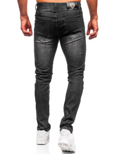 Μαύρο ανδρικό τζιν slim fit Bolf MP0141N