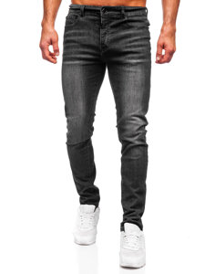 Μαύρο ανδρικό τζιν slim fit Bolf MP0141N