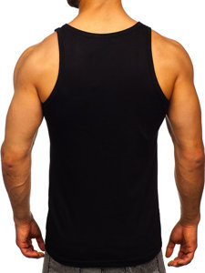 Μαύρο ανδρικό tank top με τύπωμα Bolf 14851