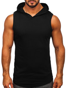 Μαύρο ανδρικό tank top με τύπωμα Bolf 2537