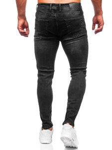 Μαύρο παντελόνι τζιν ανδρικό slim fit Bolf R919-1