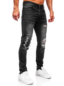 Μαύρο τζιν παντελόνι ανδρικό slim fit Bolf MP0085N