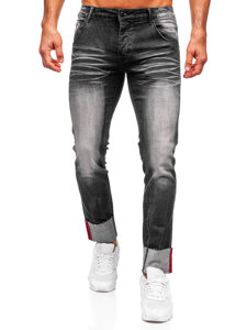 Μαύρο τζιν παντελόνι ανδρικό slim fit Bolf MP0106N