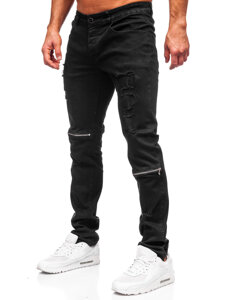 Μαύρο τζιν παντελόνι ανδρικό slim fit Bolf MP0117N