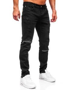 Μαύρο τζιν παντελόνι ανδρικό slim fit Bolf MP0117N