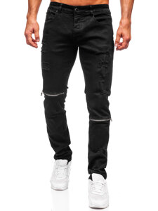 Μαύρο τζιν παντελόνι ανδρικό slim fit Bolf MP0117N