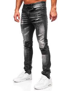 Μαύρο τζιν παντελόνι ανδρικό slim fit Bolf MP0168N