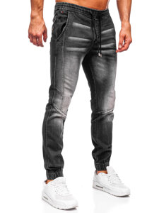 Μαύρο τζιν παντελόνι joggers ανδρικό Bolf MP0115N