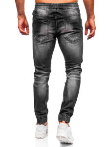 Μαύρο τζιν παντελόνι joggers ανδρικό Bolf MP0115N