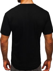 Μαύρο T-shirt ανδρικό με στάμπα Bolf 2098