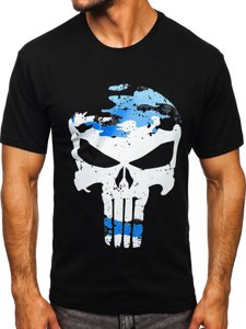 Μαύρο T-shirt ανδρικό με στάμπα Bolf 2098