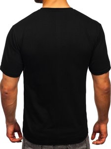 Μαύρο T-shirt ανδρικό με στάμπα Bolf 2309-1