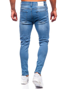 Μπλε ανδρικό τζιν παντελόνι slim fit Bolf 6177