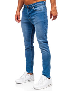 Μπλε ανδρικό τζιν παντελόνι slim fit Bolf 6595