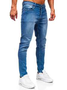 Μπλε ανδρικό τζιν παντελόνι slim fit Bolf 6595