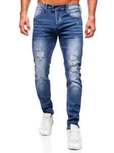 Μπλε ανδρικό τζιν παντελόνι slim fit Bolf MP0017B